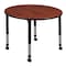 Regency Round Mobile Tables, 48 W, 48 L, 23-34 H, Wood, Metal, Cherry TB48RNDCHAPCBK - alternate 1